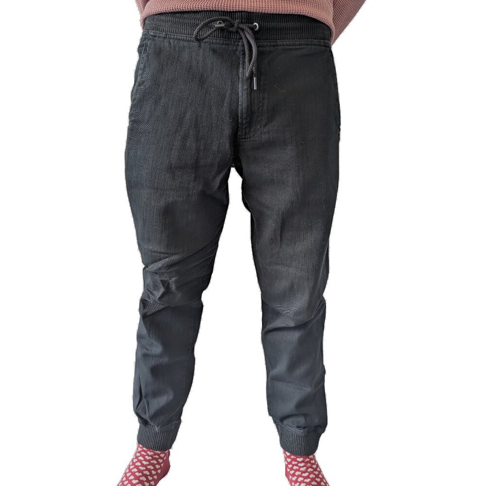 GAP Casual Jogger Drawstring Waist Washed Black Men's | S